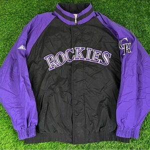 Vintage Apex X MLB Colorado Rockies Embroidered Spell Out Jacket Unisex Adult XL
